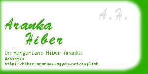 aranka hiber business card